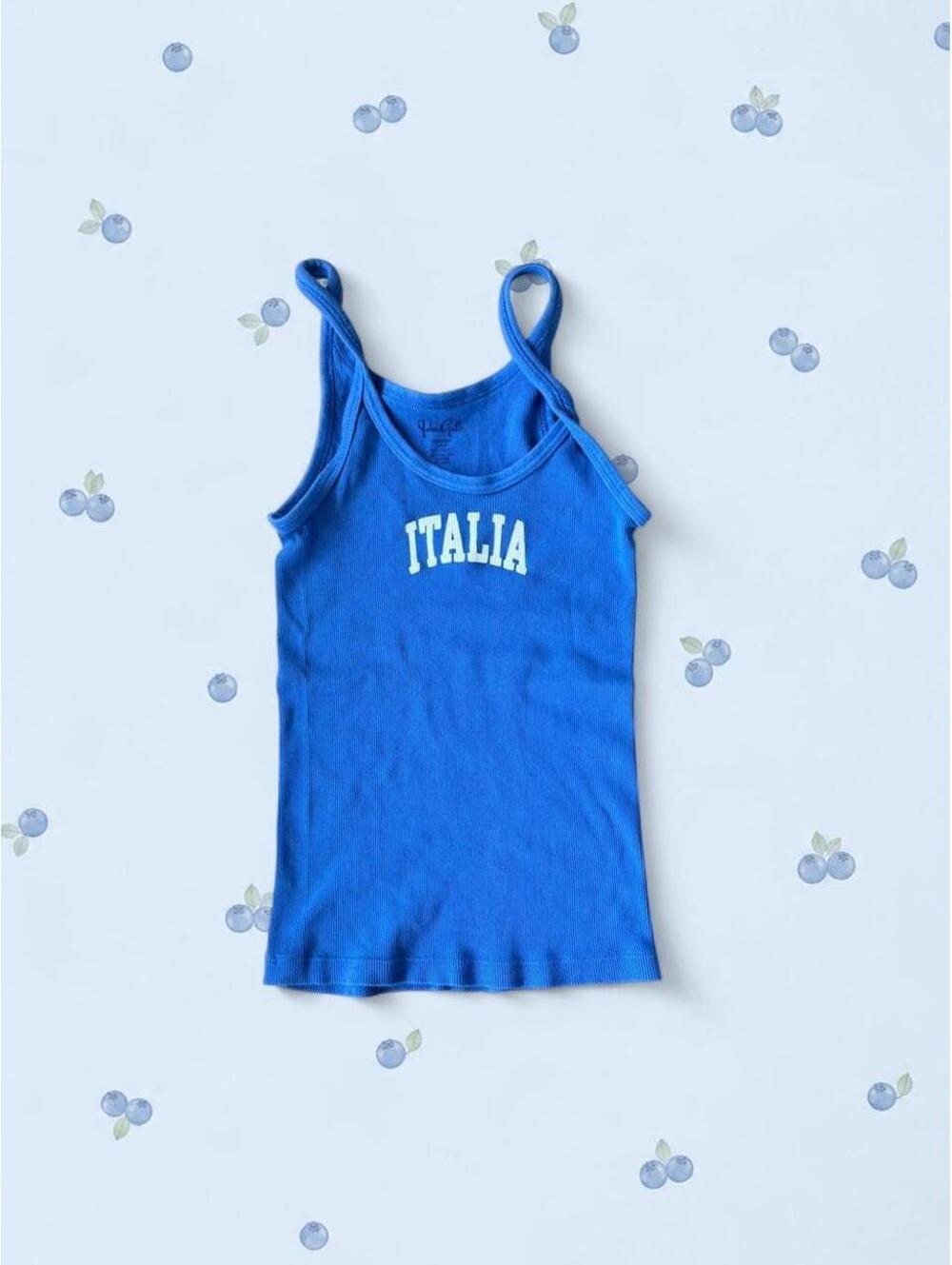 Brandy Melville electric blue italia tank
